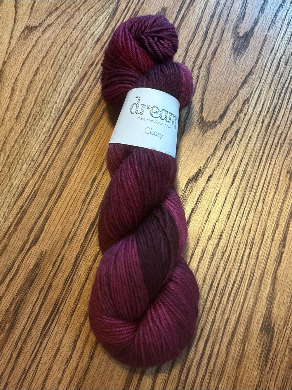 Dream in Color Yarn Classy Hand-Dyed Berry Plum Superwash Merino Wool Worsted